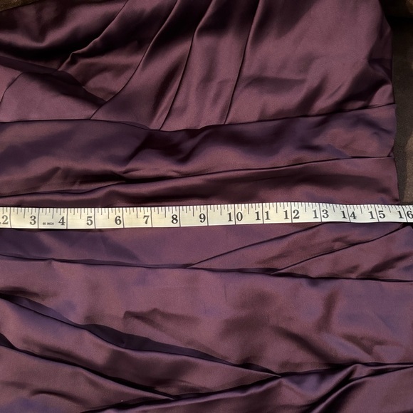 David's Bridal Asymmetrical Plum Dress - Picture 12 of 15